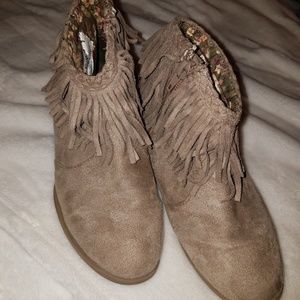 Fringe booties